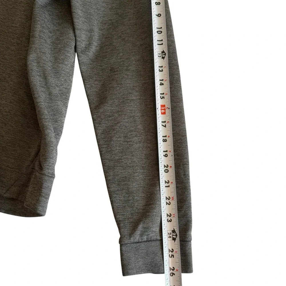 Nike Dri fit Black Gray Swoosh‎ Pullover Hoodie Sweatshirt w/ Pockets Sz M #455